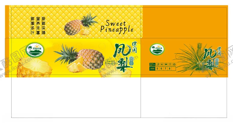编号：30090802170453078898【酷图网】源文件下载-凤梨包装纸箱