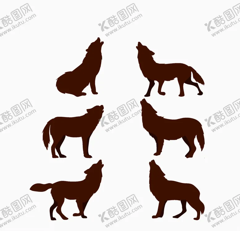 编号：35260606282008516377【酷图网】源文件下载-狼剪影