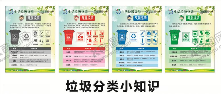编号：47815706261322068075【酷图网】源文件下载-垃圾分类小知识垃圾四大类