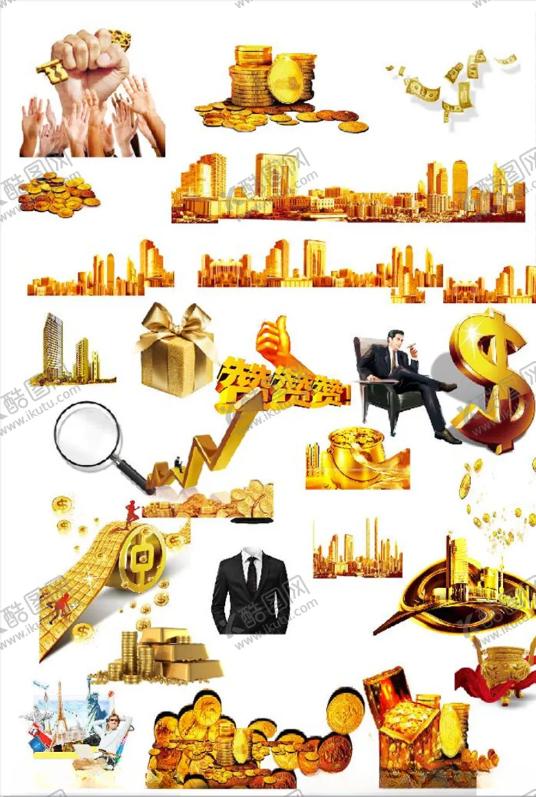 编号：55941206291033328186【酷图网】源文件下载-黄金城市财富金钱