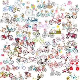 卡通手绘自行车