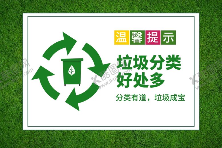 编号：15500305180742245018【酷图网】源文件下载-垃圾分类标识标牌公益素材