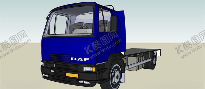 编号：33938010111411007535【酷图网】源文件下载-平板卡车模型