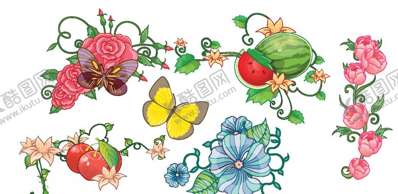 编号：72325709251758087936【酷图网】源文件下载-蝴蝶碎花