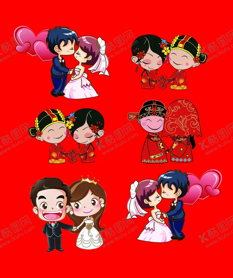 编号：42653009131909137395【酷图网】源文件下载-新郎新娘爱情女孩