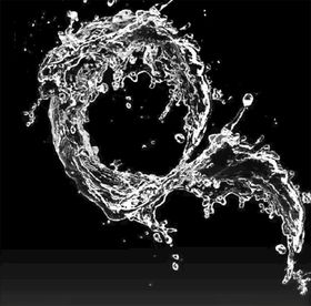 白色水花透明水花波浪