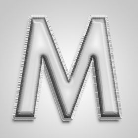 金属字母M