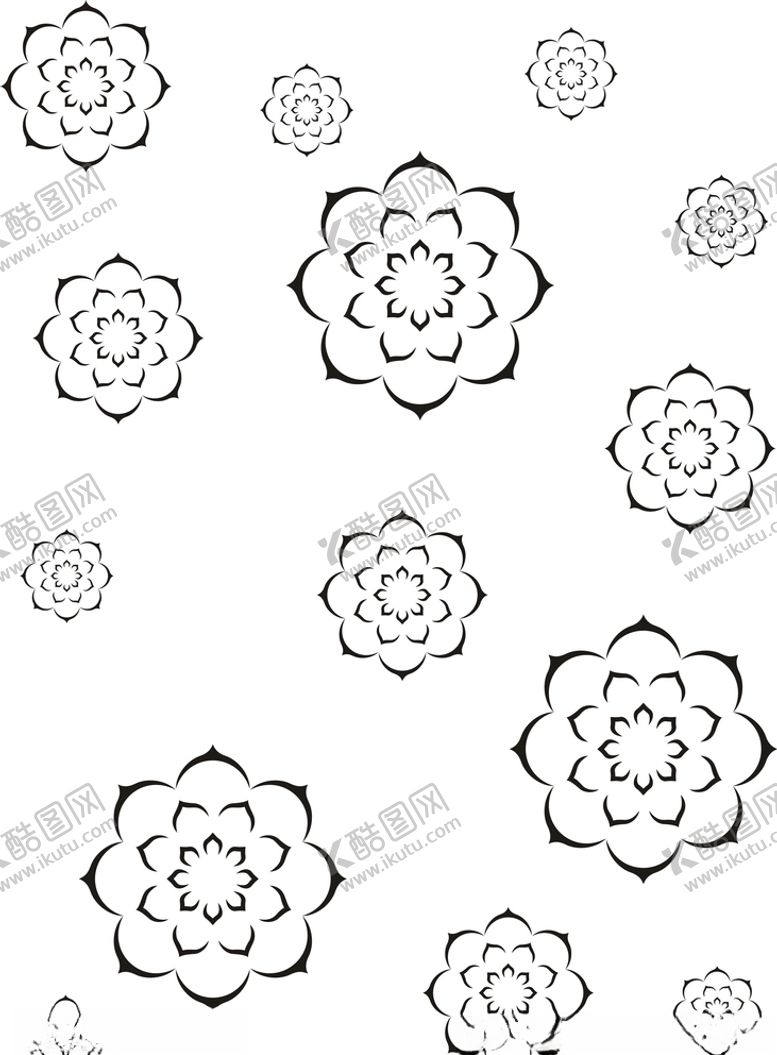 编号：63058210190304145946【酷图网】源文件下载-花卉图案
