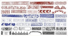 花纹花边传统图案装饰雕花