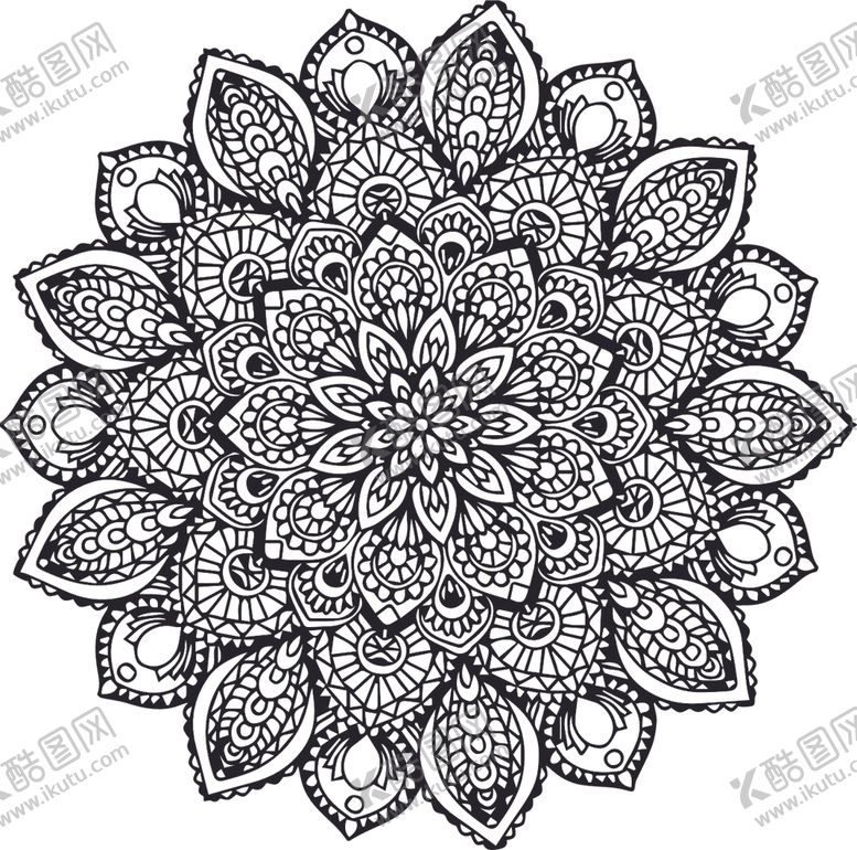编号：33501309191722259855【酷图网】源文件下载-曼陀罗花纹