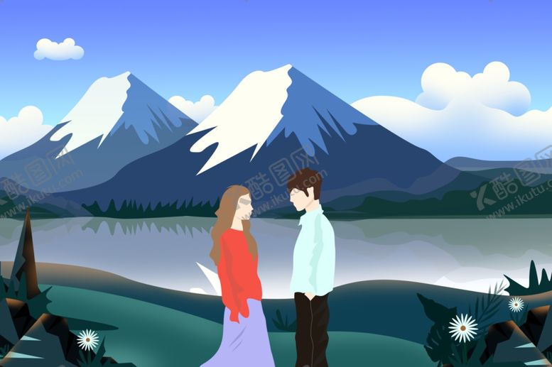 编号：56892809292309041824【酷图网】源文件下载-情侣插画