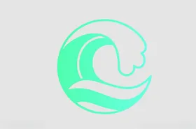 水滴背景logo符号花设计