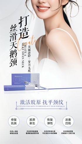 医美颈纹科普海报