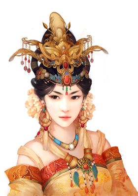 古装帅哥美女插画图片代佳人复国潮
