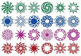 圆形花边圆形边框花边花纹