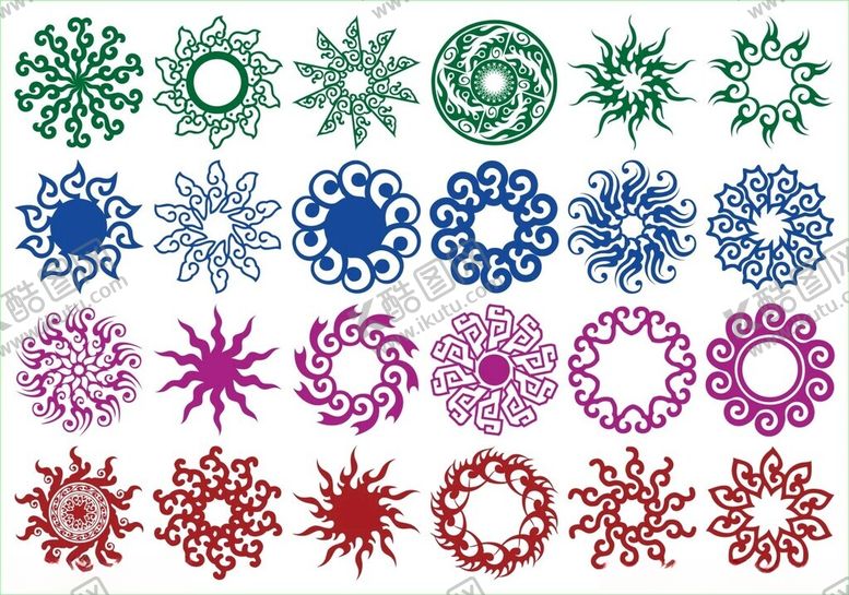 编号：55158811020349391585【酷图网】源文件下载-圆形花边圆形边框花边花纹