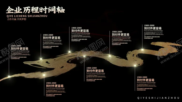 编号：52592804242224053005【酷图网】源文件下载-企业文化墙发展历程展板时间轴