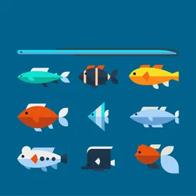 海洋生物动插图底动鱼类