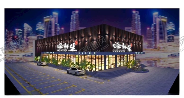 编号：89012211012201125043【酷图网】源文件下载-招牌灯光效果图