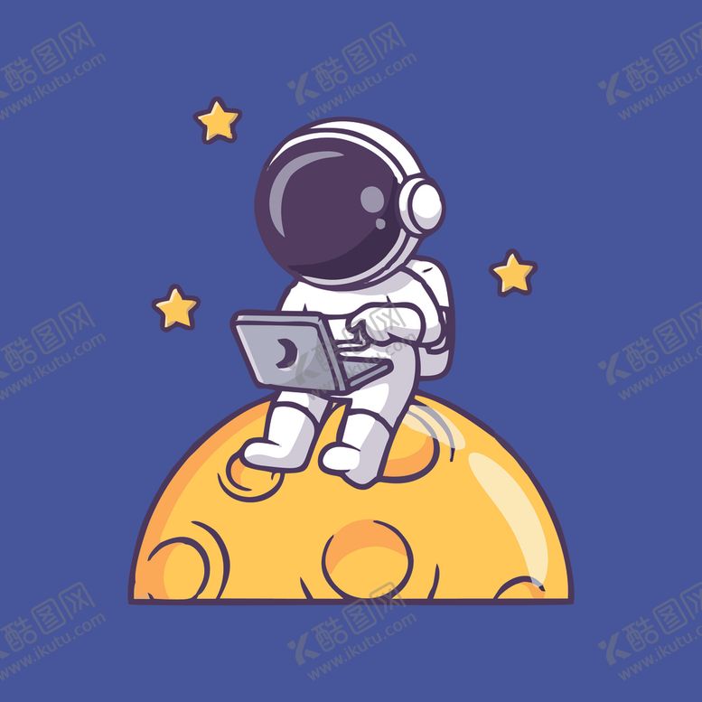 编号：47257312210416219962【酷图网】源文件下载-可爱宇航员卡通矢量儿童插画