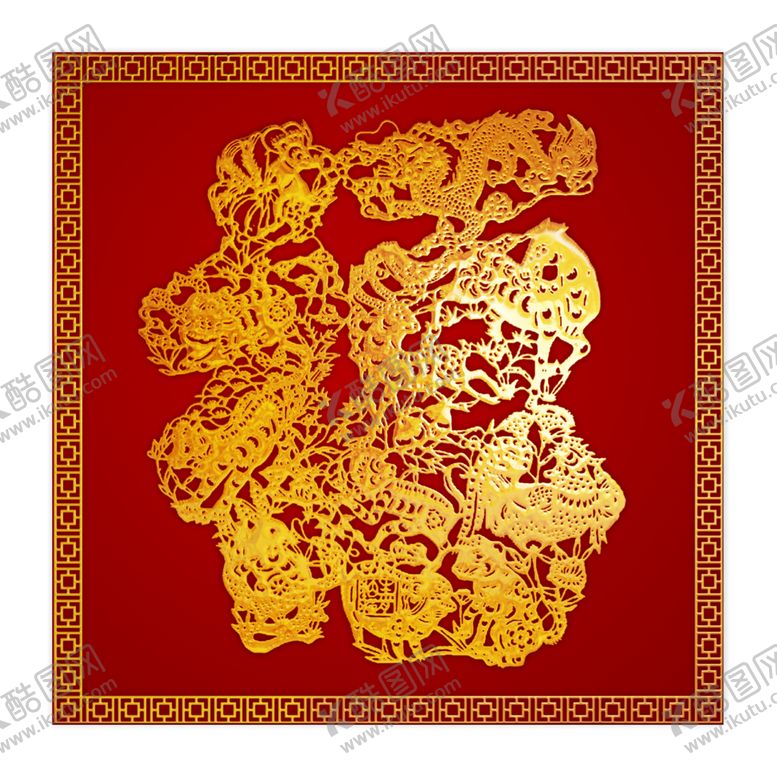 编号：87391406241630128695【酷图网】源文件下载-福字剪纸