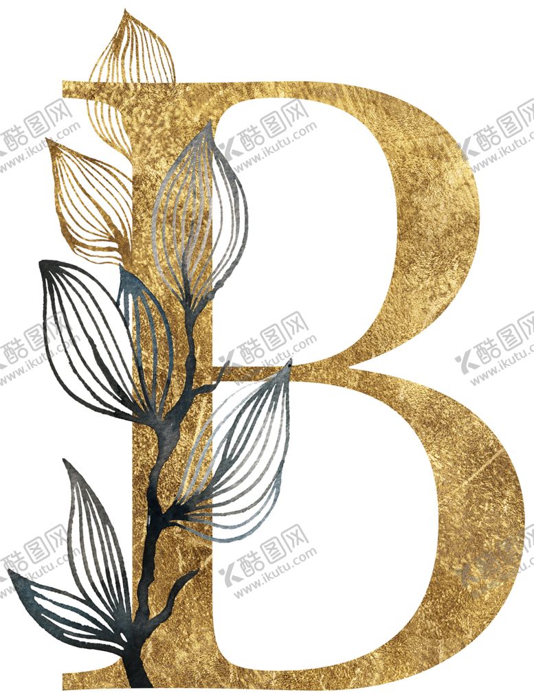 编号：99092509290940534232【酷图网】源文件下载-金色花纹字母