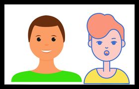手绘男人男孩卡通动画