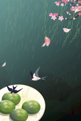 中国风背景山水古画