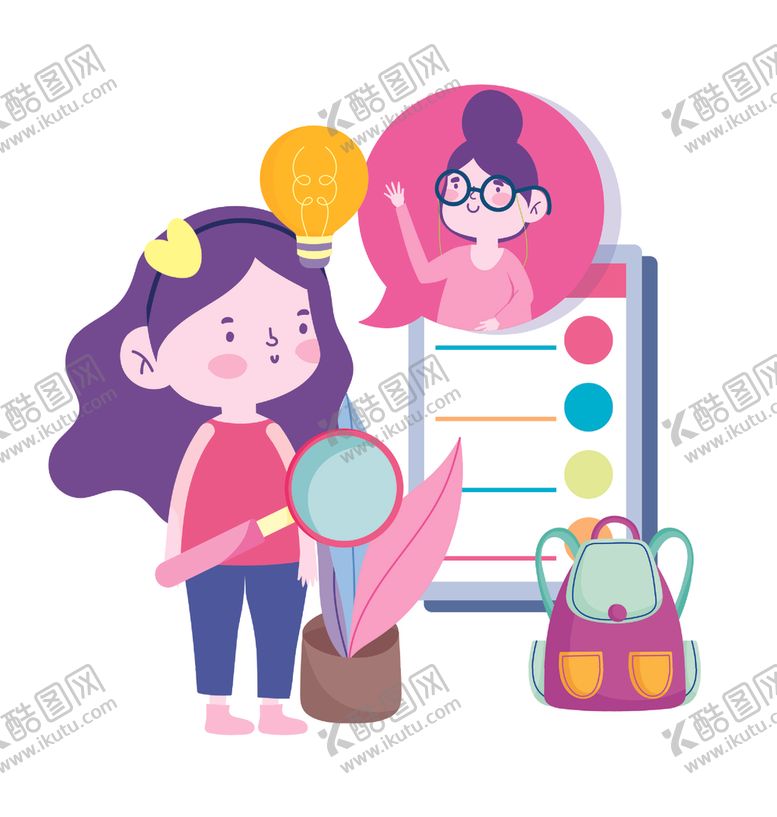 编号：46696709131859265080【酷图网】源文件下载-手绘可爱女生