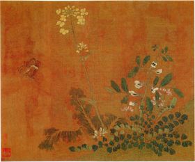 黄居寀花卉写生绘画