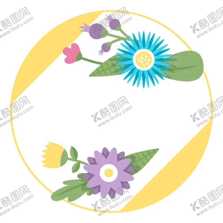 编号：52490201202005431619【酷图网】源文件下载-花朵标签免抠图