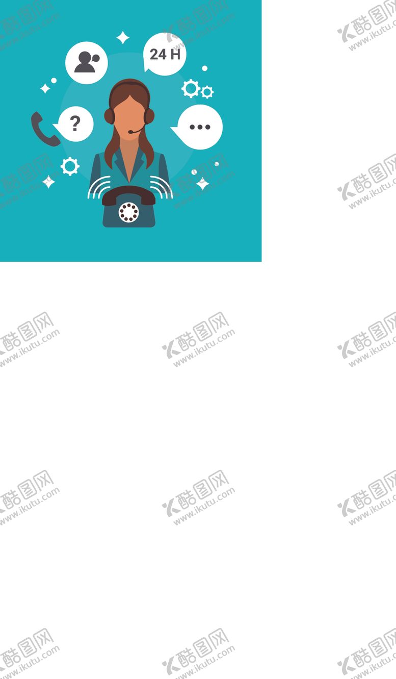 编号：59794109211650507971【酷图网】源文件下载-卡通客服人员