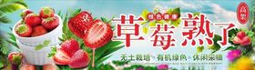 草莓水果海报熟了海报