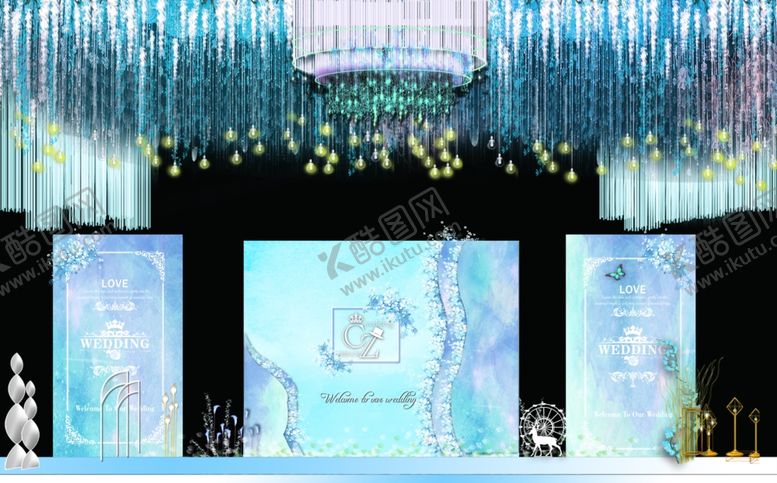 编号：87193409141255368799【酷图网】源文件下载-蓝色主题婚礼