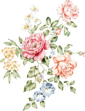 玫瑰 数码 大花 碎花