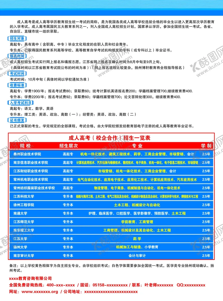 编号：65699106240358052668【酷图网】源文件下载-培训机构大气宣传单DM