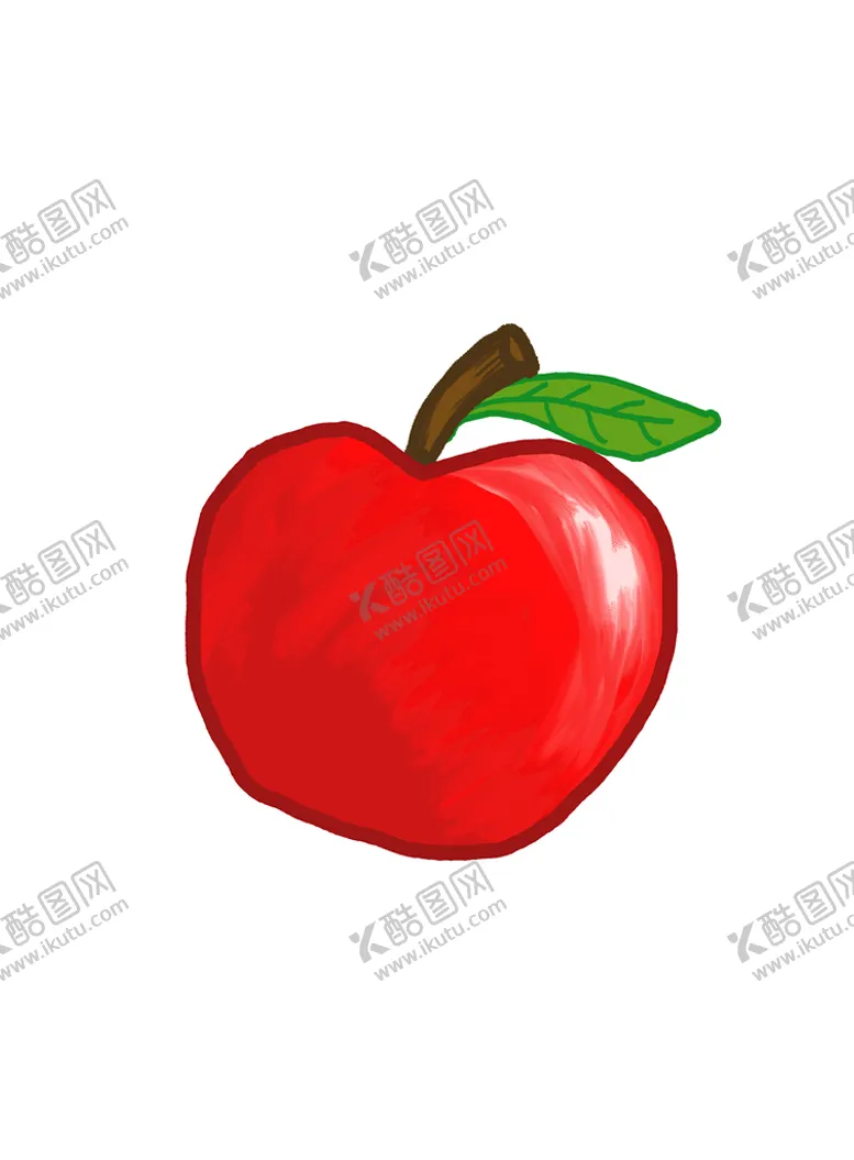 编号：84489410190718385334【酷图网】源文件下载-手绘红苹果