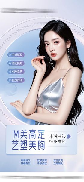 美业美胸微商朋友圈海报