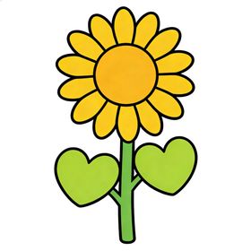可爱向日葵卡通插画