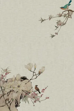 古风背景海报中国水墨画