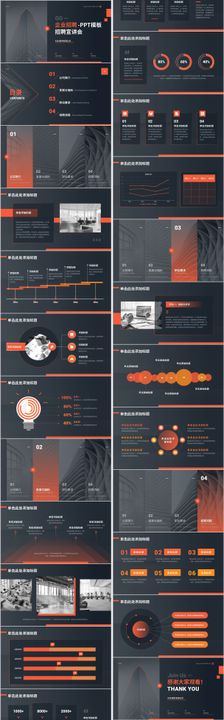橙色商务风企业招聘PPT