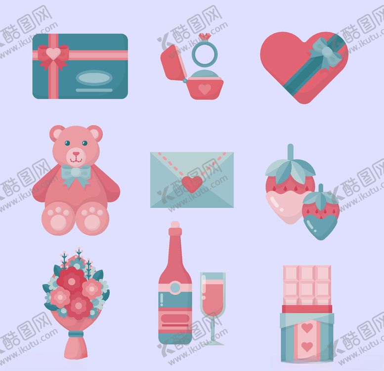 编号：89888005080646546337【酷图网】源文件下载-浪漫情人节元素