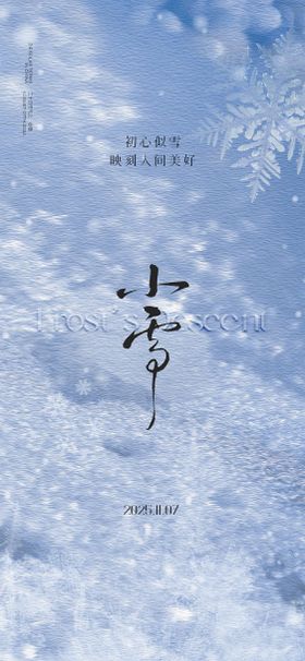 二十四节气大雪小雪冬至海报