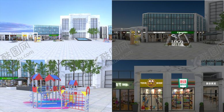 编号：56198709250012411360【酷图网】源文件下载-商业街夜景美陈DP