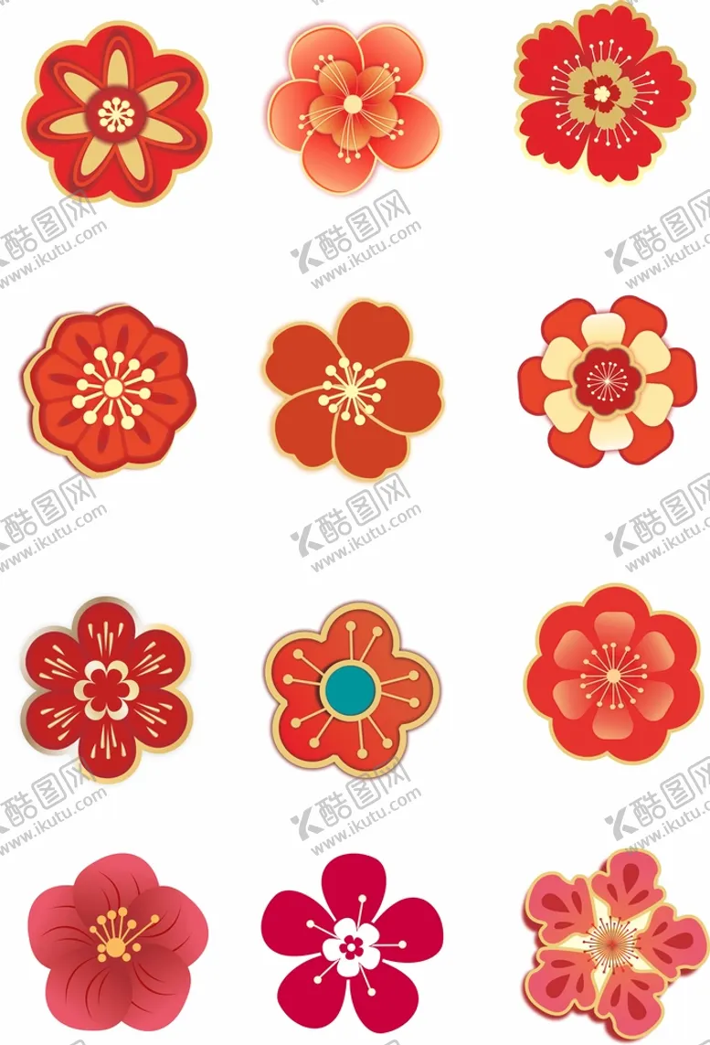 编号：82710609190934336431【酷图网】源文件下载-梅花矢量素材