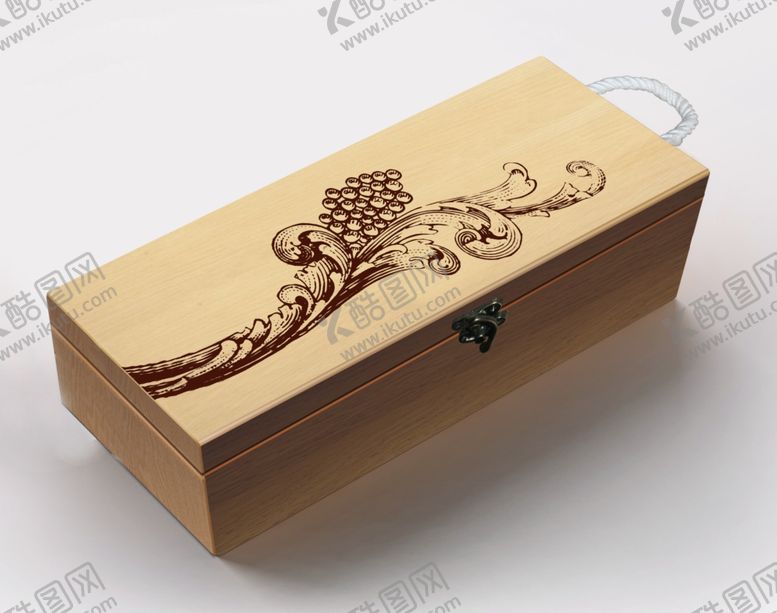 编号：62003409220936206251【酷图网】源文件下载-橡木红酒方盒效果图