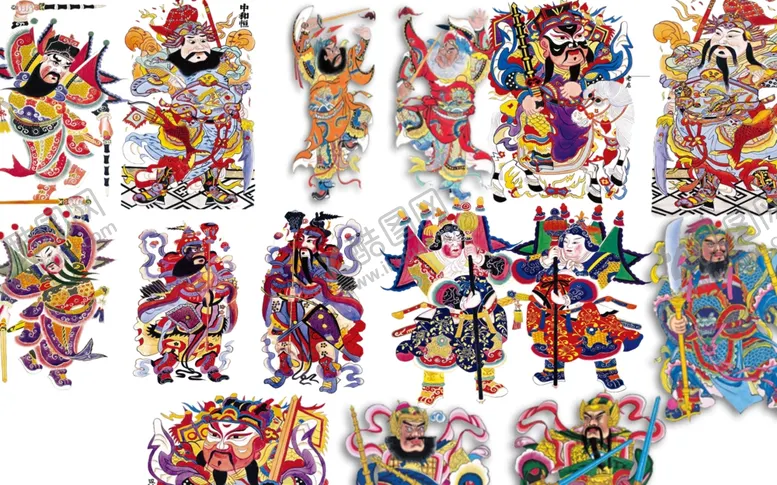 编号：78246901190526071550【酷图网】源文件下载-门神素材图片