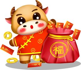 卡通牛年