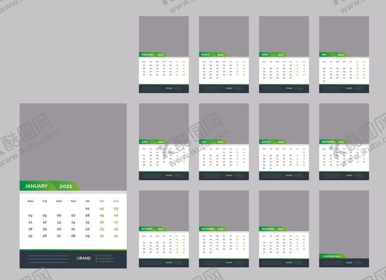 编号：37871309170725199798【酷图网】源文件下载-2021年日历