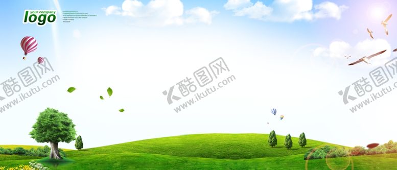 编号：33300609110701113065【酷图网】源文件下载-蓝天草地背景